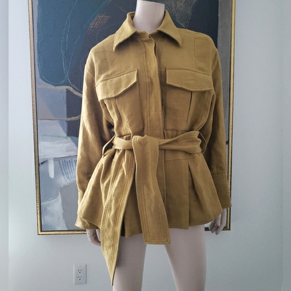 Massimo Dutti | Safari-styled Jacket with Belt - Picture 2 of 16